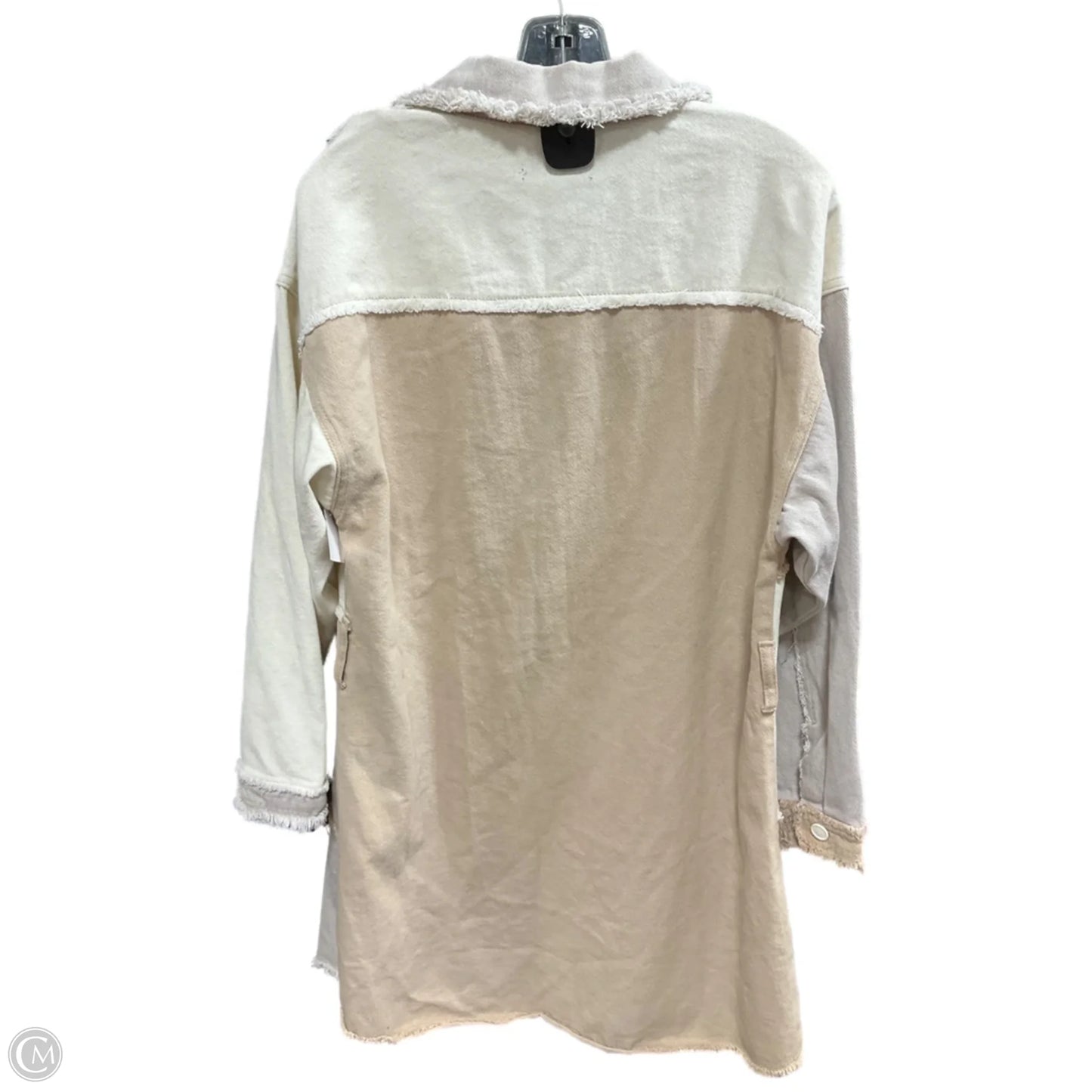 Jacket Shirt By Missguided In Beige, Size: 8
