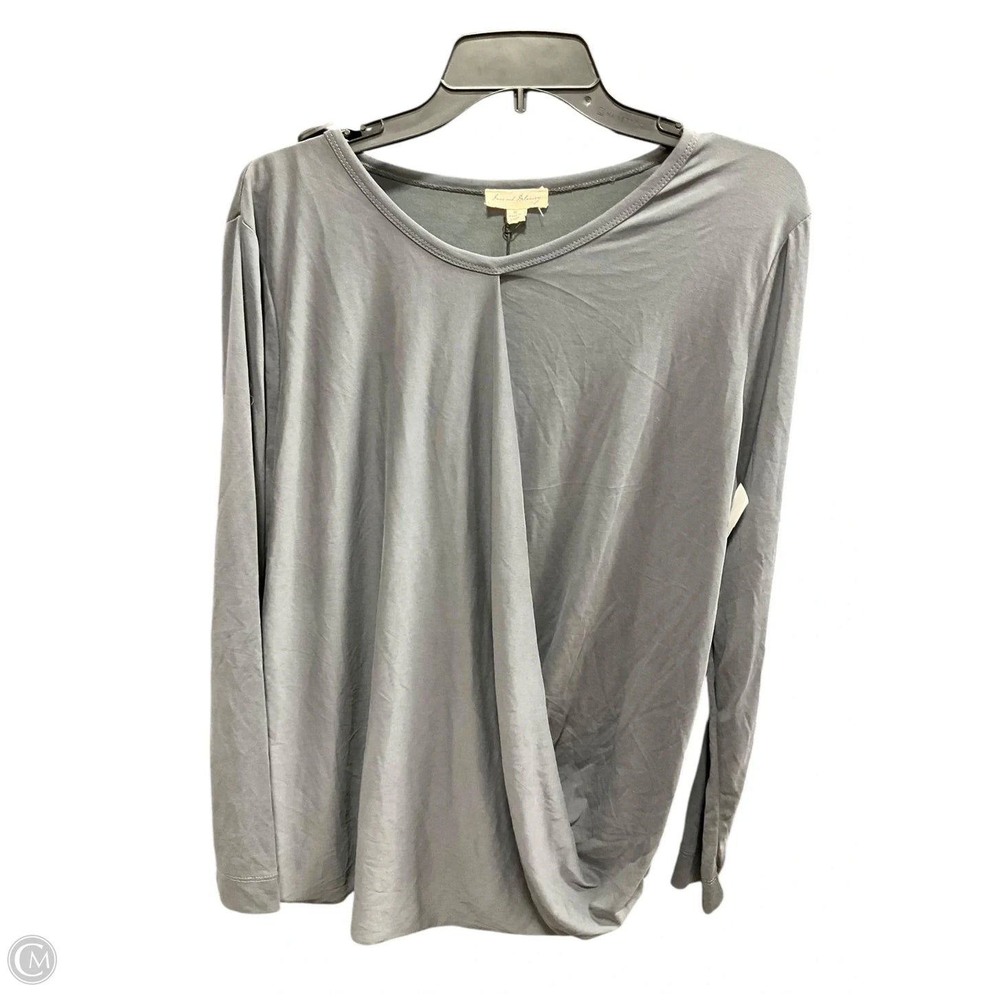Top Long Sleeve By Jane And Delancey In Grey, Size: Xl