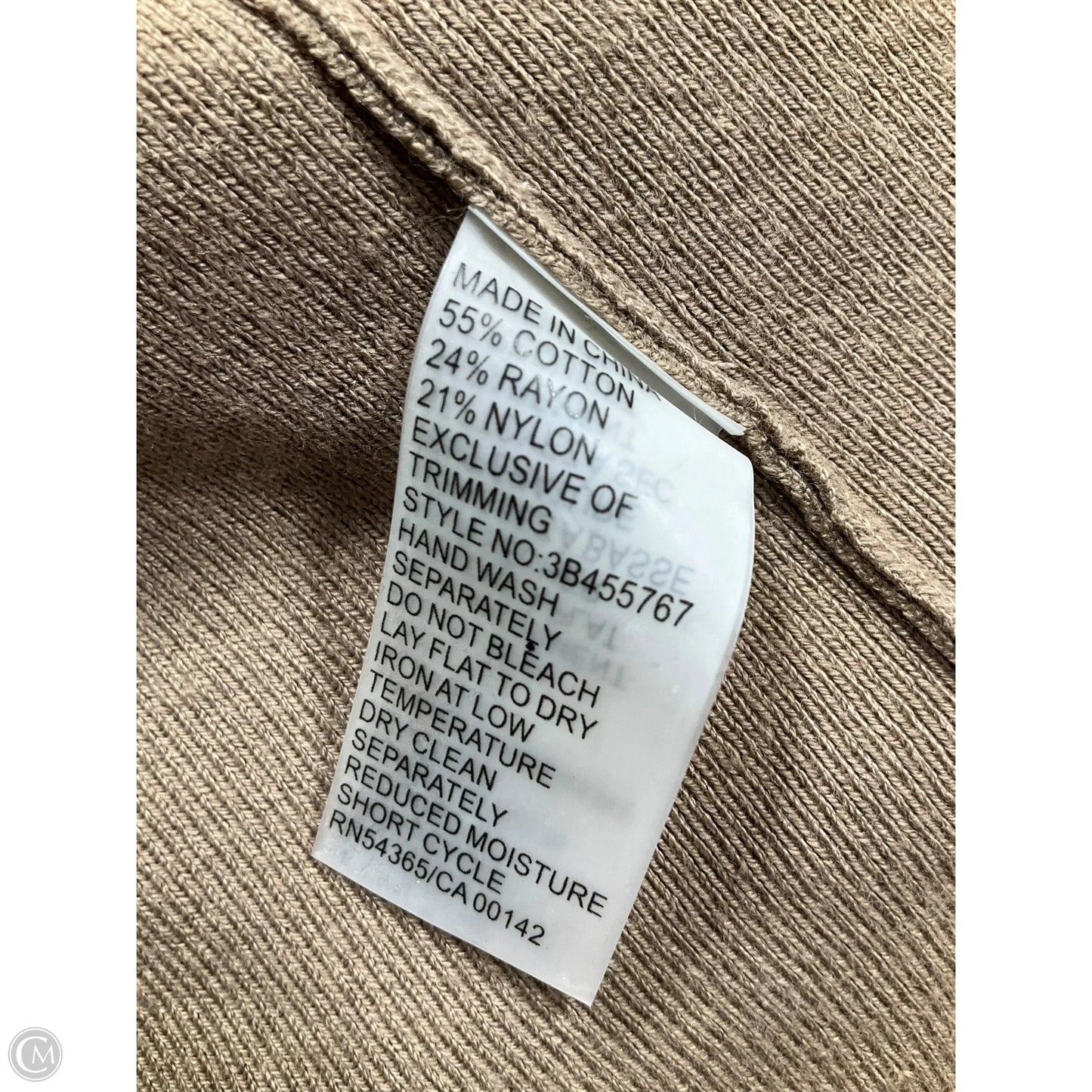 Top 3/4 Sleeve By Cmc In Beige, Size: 3x