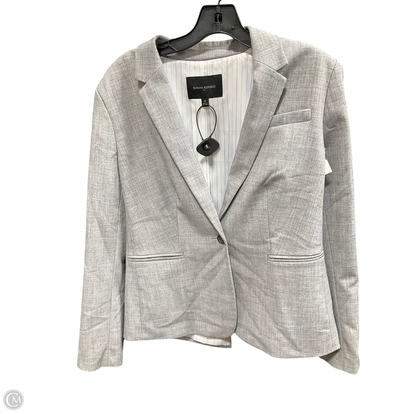Blazer By Banana Republic In Grey, Size: 10