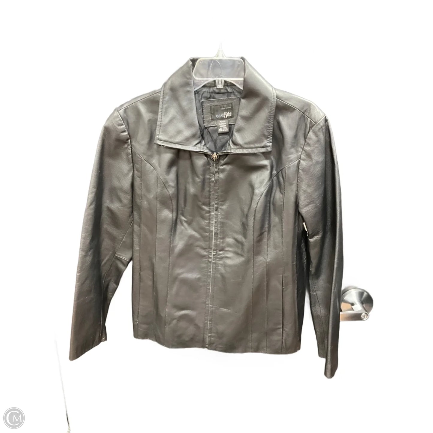 Jacket Leather By East 5th In Black, Size: Lp