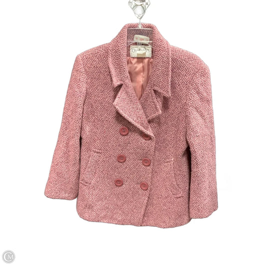 Coat Peacoat By Chadwicks In Pink, Size: S