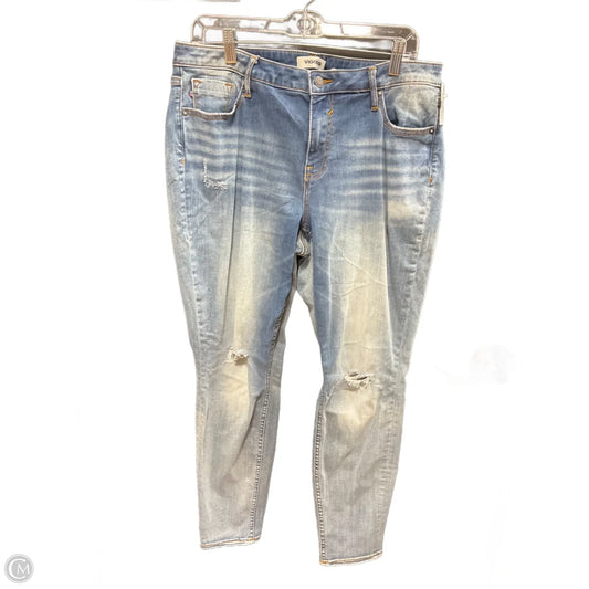 Jeans Skinny By Vigoss In Blue Denim, Size: 16