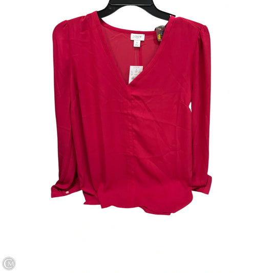 Top Long Sleeve By J. Crew In Red, Size: S