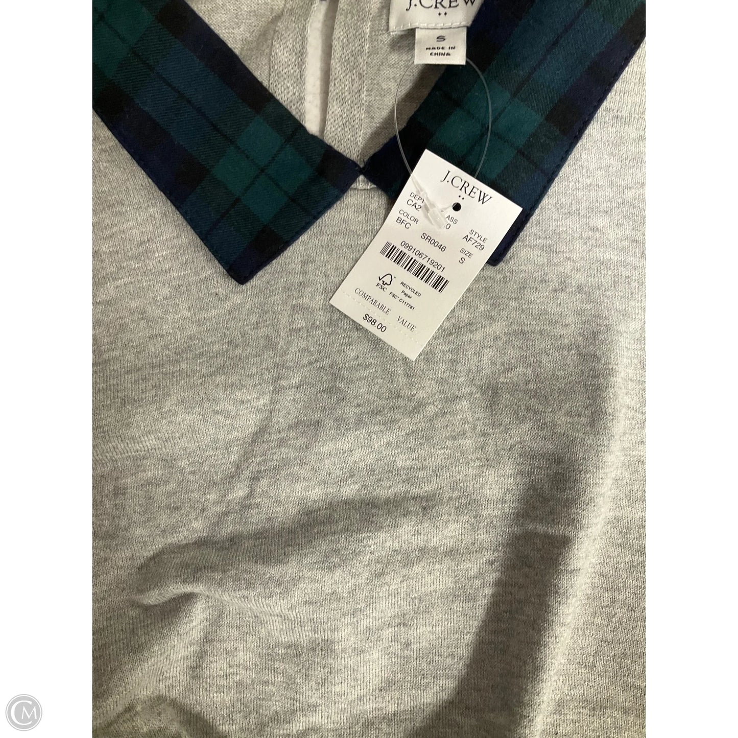 Top Long Sleeve By J. Crew In Grey, Size: S