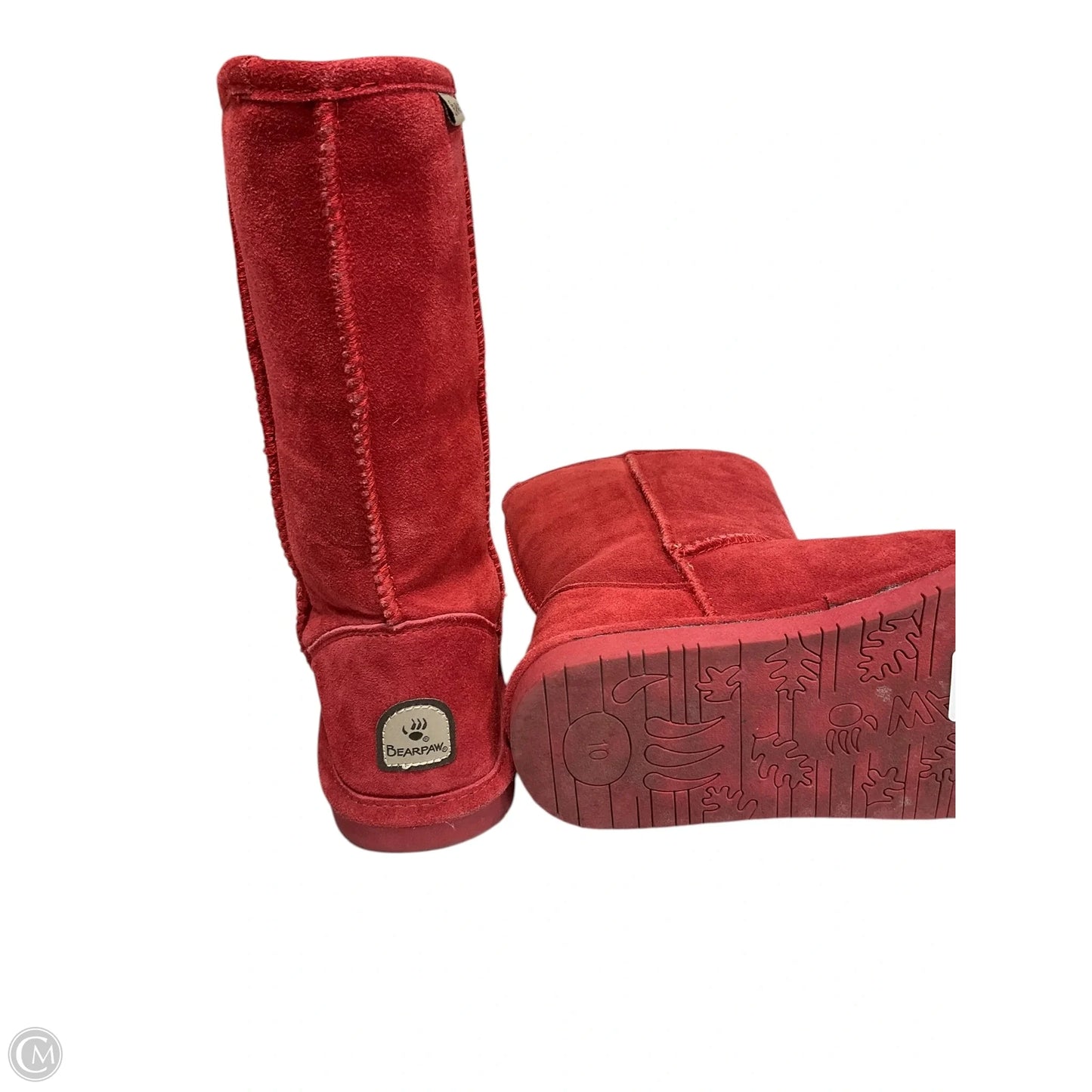 Boots Ankle Flats By Bearpaw In Red, Size: 10