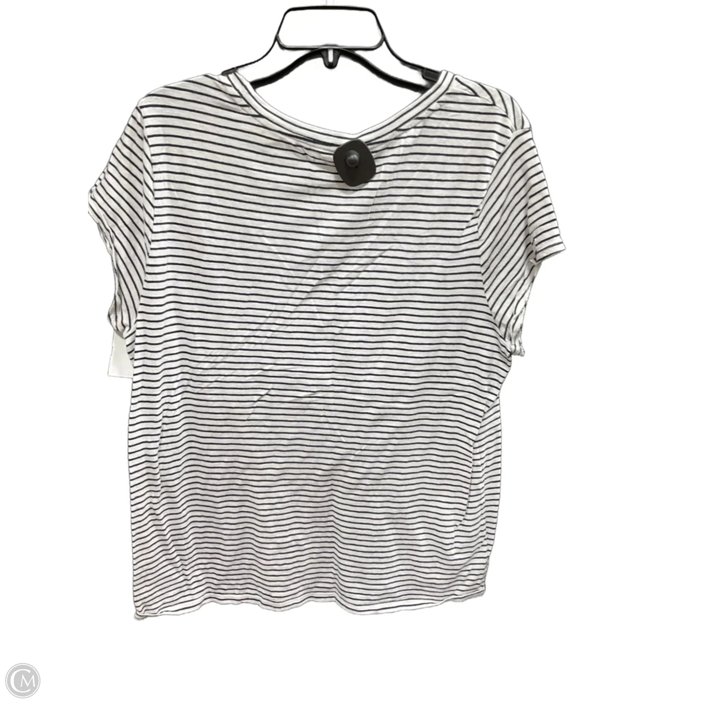 Top Short Sleeve By Loft In Striped Pattern, Size: Xxl