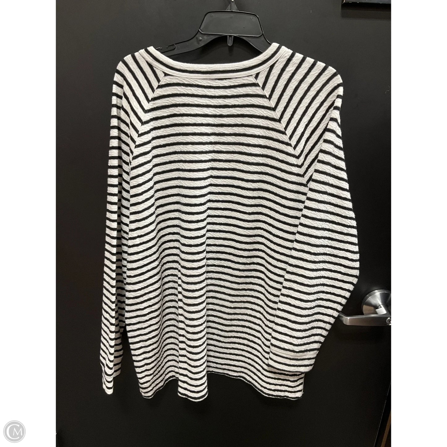 Top Long Sleeve By Lou And Grey In Blue & White, Size: Xl