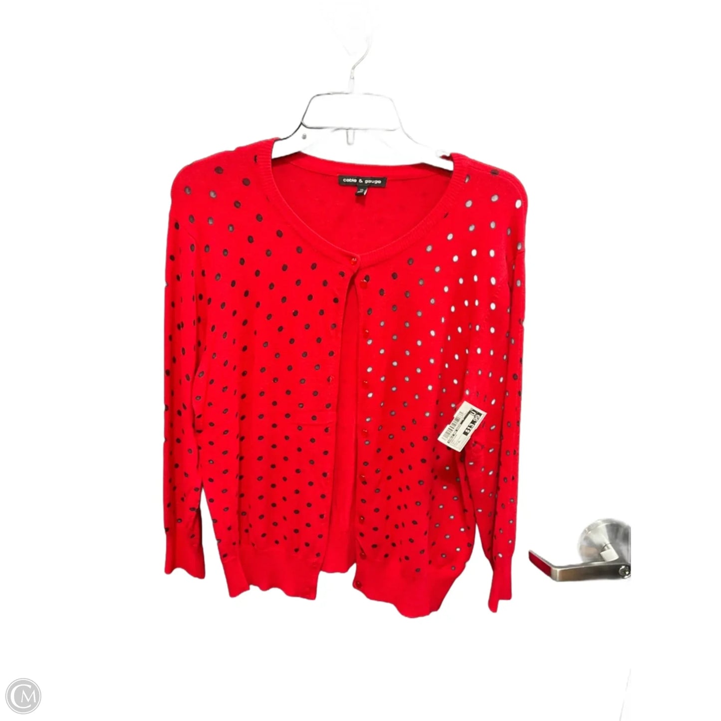 Cardigan By Cable And Gauge In Red, Size: Xl
