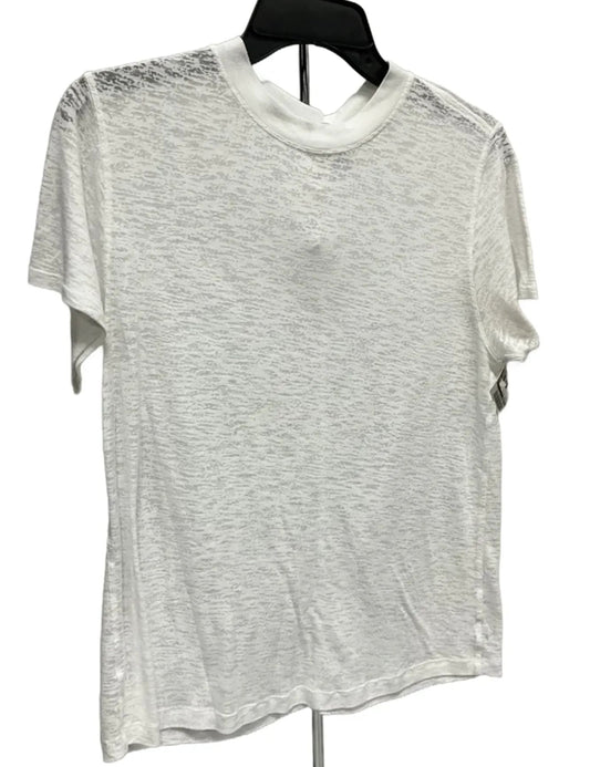 Athletic Top Short Sleeve By Lululemon In White, Size: 6