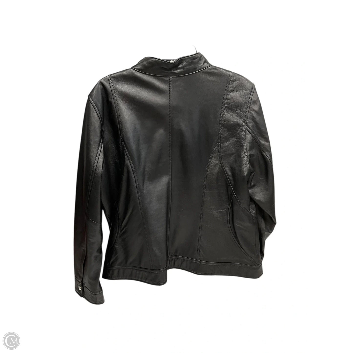 Jacket Leather By Wilsons Leather In Black, Size: 1x
