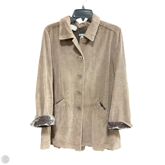 Jacket Shirt By J. Jill In Brown, Size: M