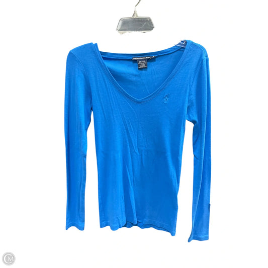Top Long Sleeve By Ralph Lauren In Blue, Size: M