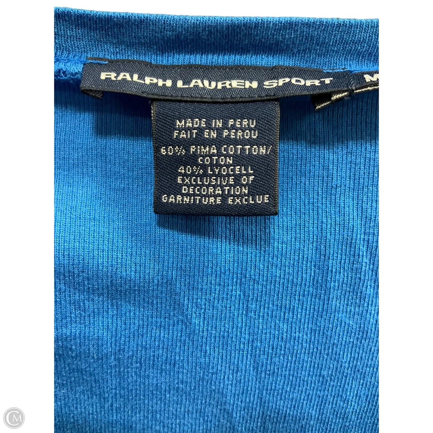 Top Long Sleeve By Ralph Lauren In Blue, Size: M