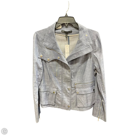 Jacket Moto By White House Black Market In Blue, Size: 10