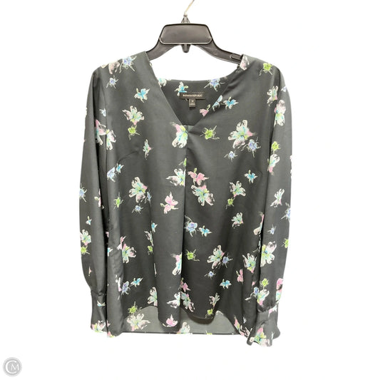 Top Long Sleeve By Banana Republic In Floral Print, Size: M