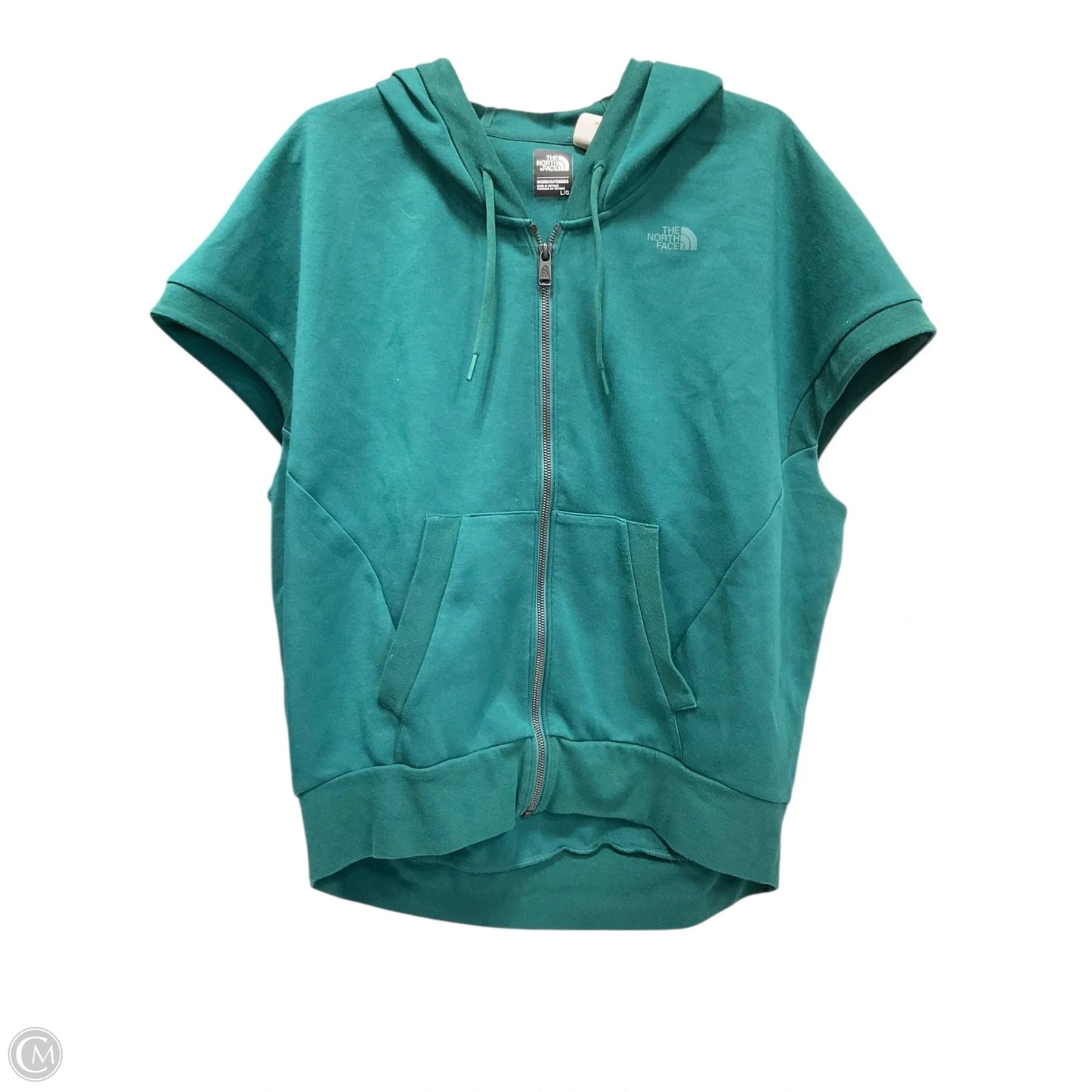 Athletic Top Short Sleeve By The North Face In Green, Size: L