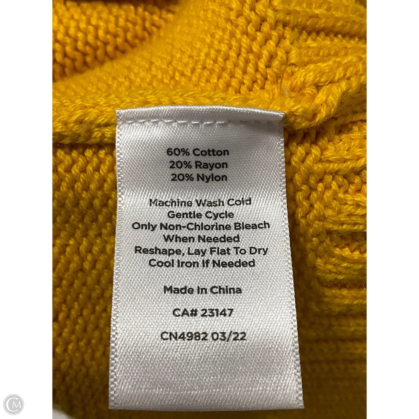 Sweater By Talbots In Yellow, Size: Xl