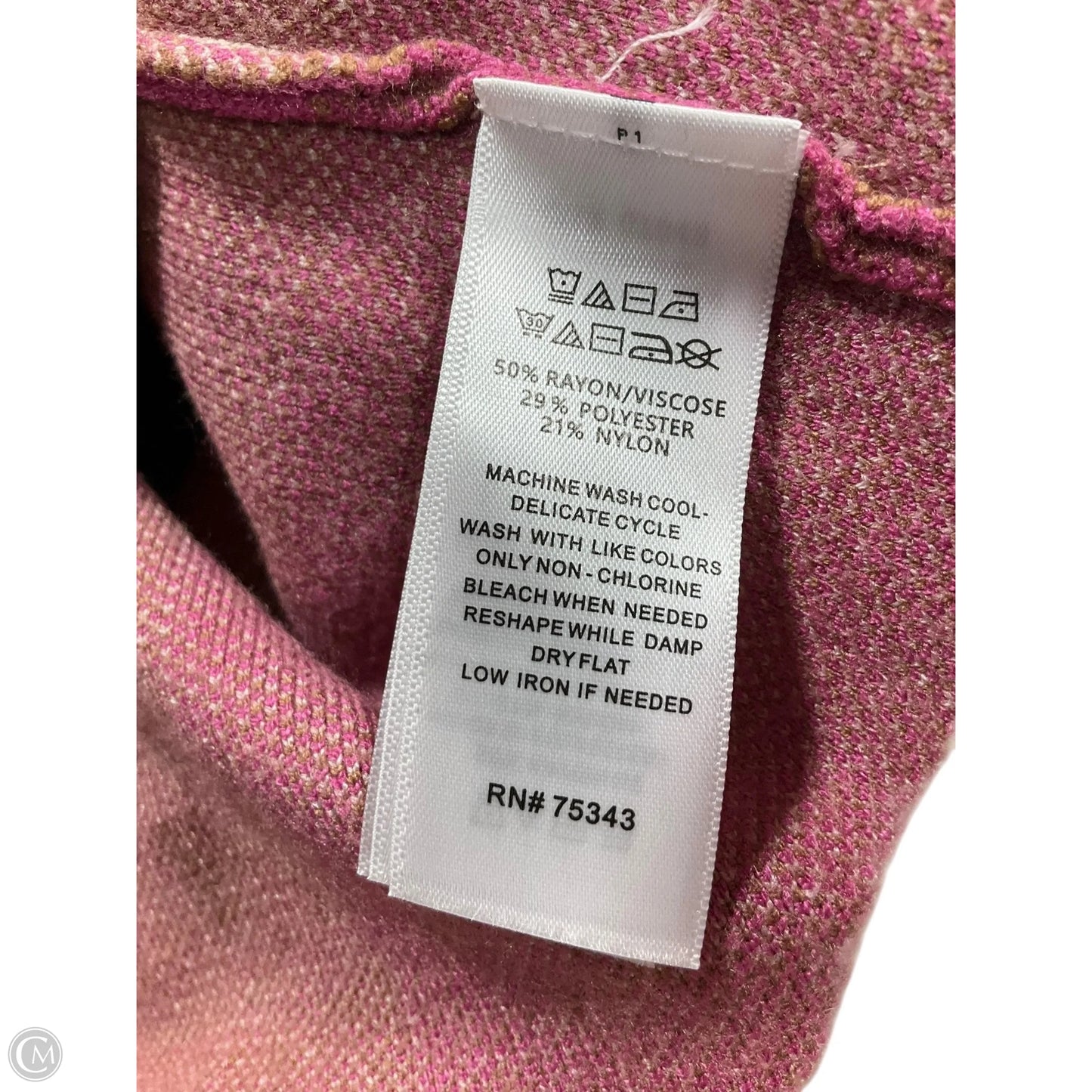 Top Long Sleeve By Tahari In Plaid Pattern, Size: Xl