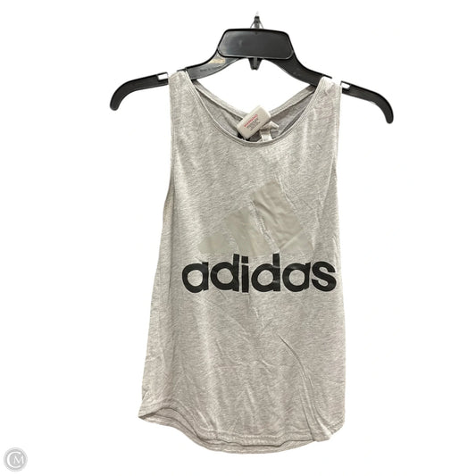 Athletic Tank Top By Adidas In Grey, Size: Xs