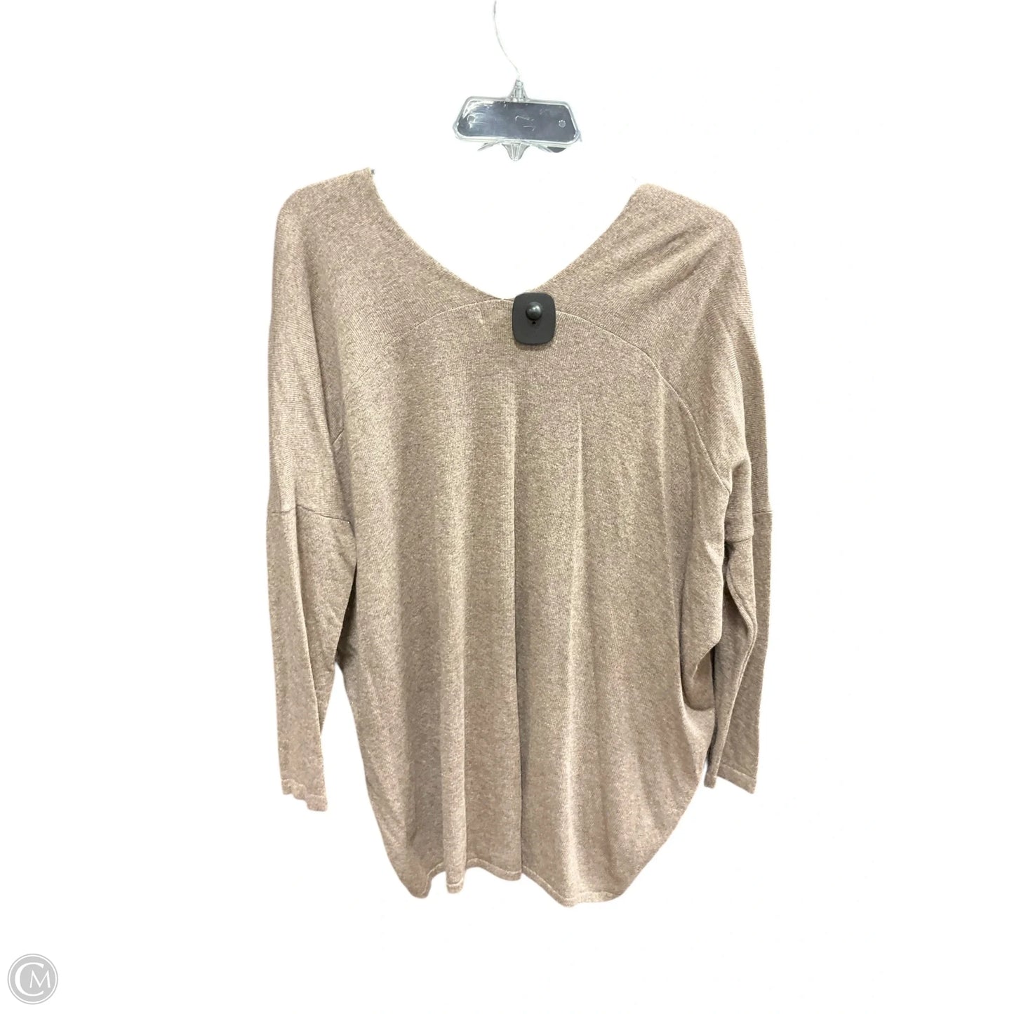Top Long Sleeve By Miracle In Beige, Size: S