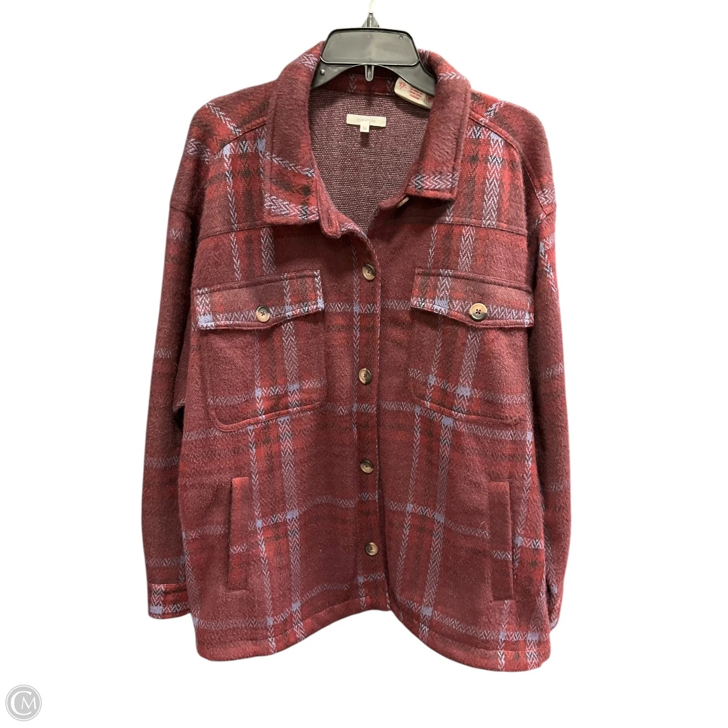 Jacket Shirt By Maurices In Plaid Pattern, Size: 3x