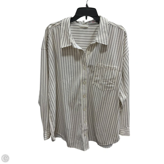 Blouse Long Sleeve By Maurices In Striped Pattern, Size: 2x