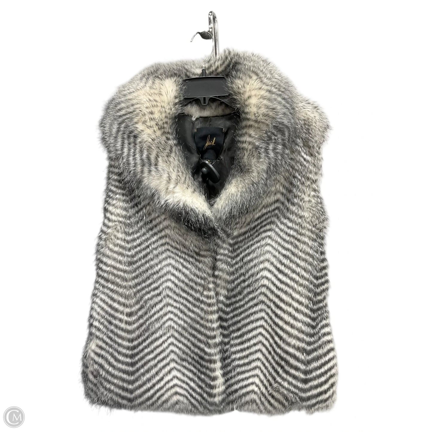 Vest Faux Fur & Sherpa By Jack In Grey, Size: M