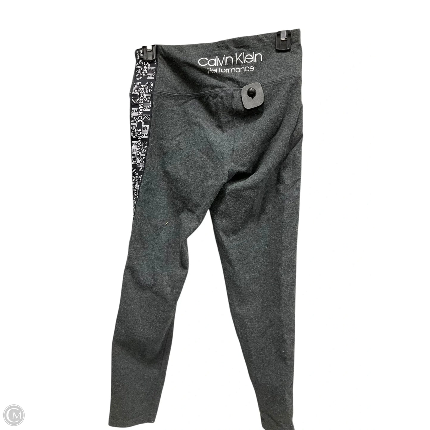Athletic Leggings By Calvin Klein Performance In Grey, Size: M