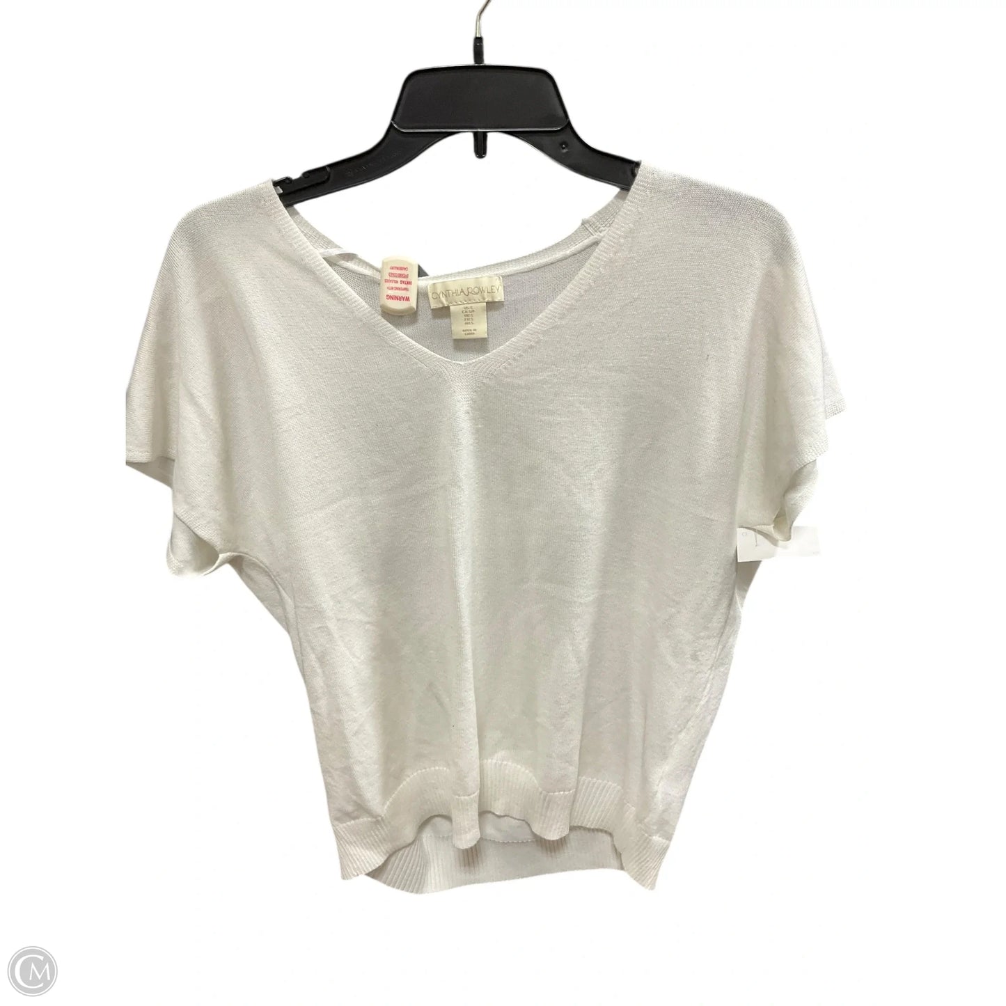 Top Short Sleeve By Cynthia Rowley In White, Size: S