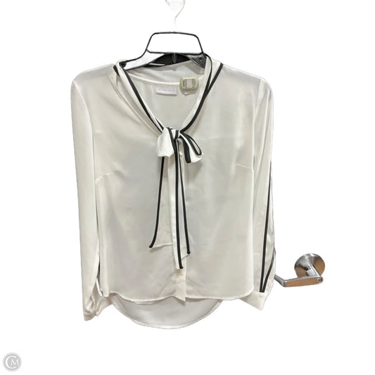 Top Long Sleeve By New York And Co In White, Size: Xs