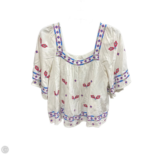 Top Short Sleeve By Cma In White, Size: M