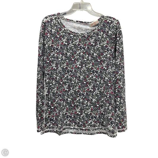Top Long Sleeve By Talbots In Floral Print, Size: L
