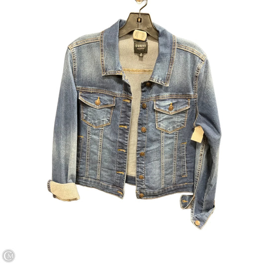 Jacket Denim By Curve Appeal In Blue Denim, Size: M