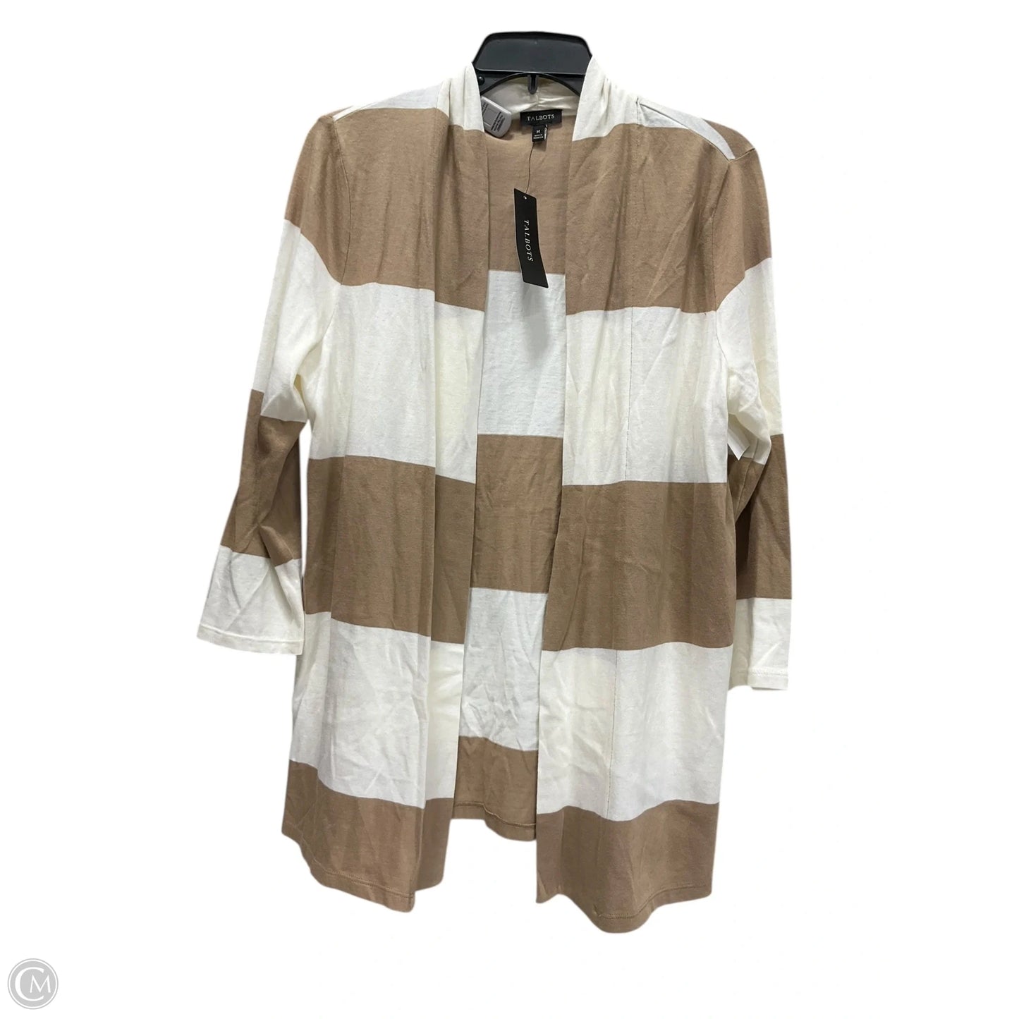 Cardigan By Talbots In Striped Pattern, Size: M