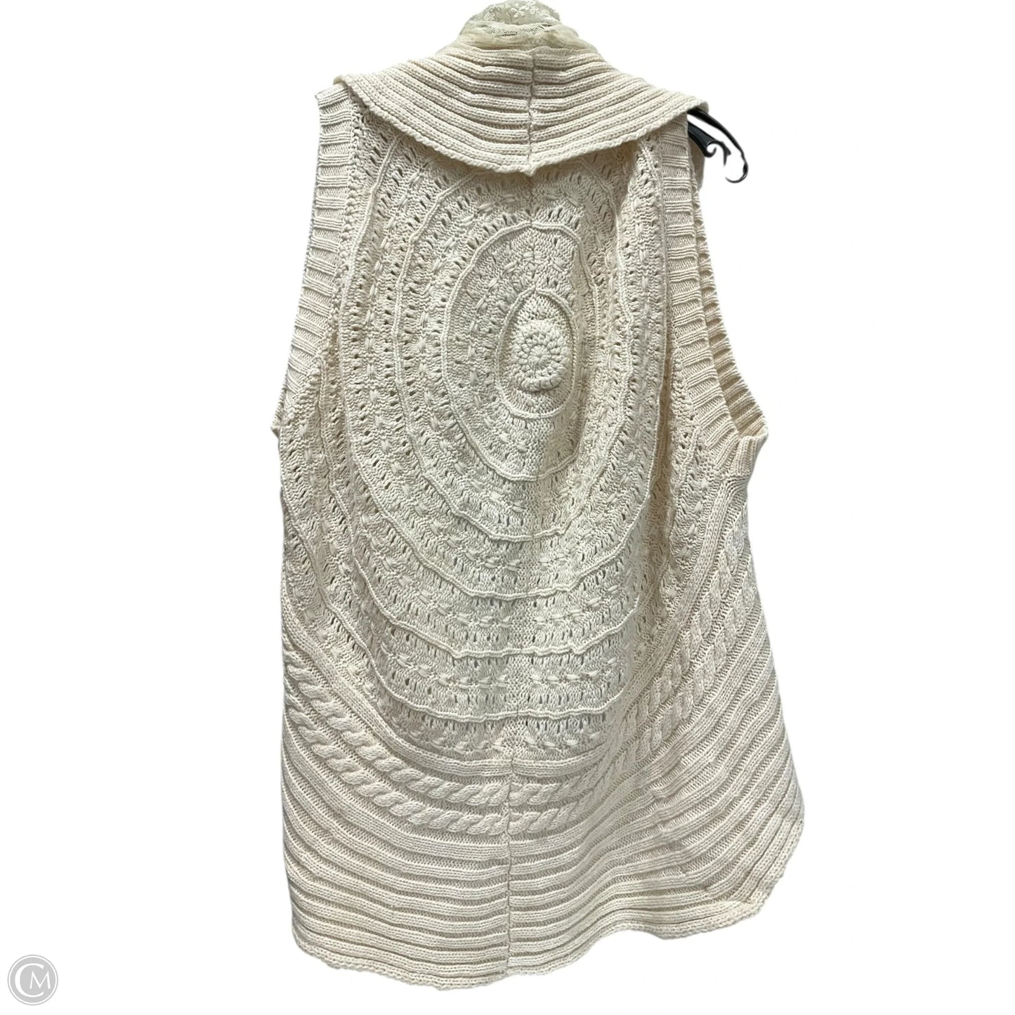 Vest Sweater By Flying Tomato In Cream, Size: M