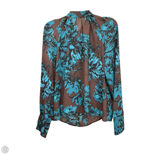 Top Long Sleeve By Who What Wear In Floral Print, Size: L