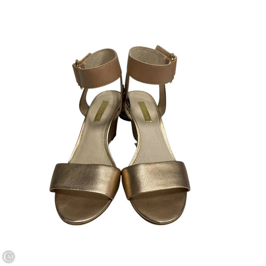 Sandals Heels Wedge By Louise Et Cie In Rose Gold, Size: 6.5