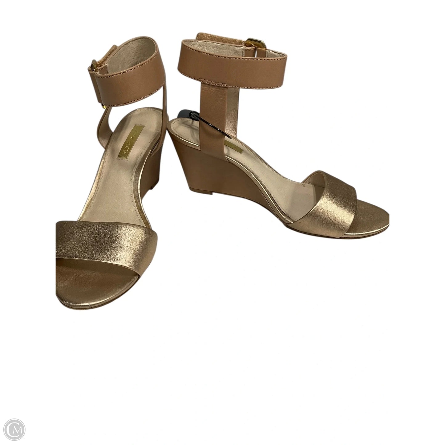 Sandals Heels Wedge By Louise Et Cie In Rose Gold, Size: 6.5