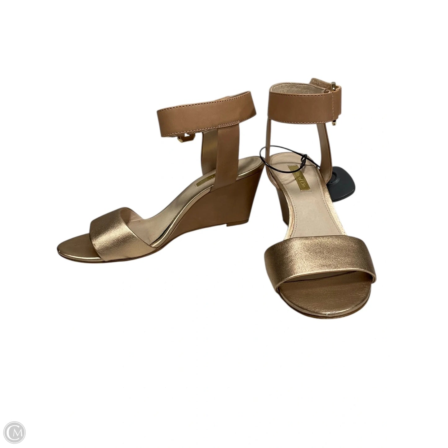 Sandals Heels Wedge By Louise Et Cie In Rose Gold, Size: 6.5
