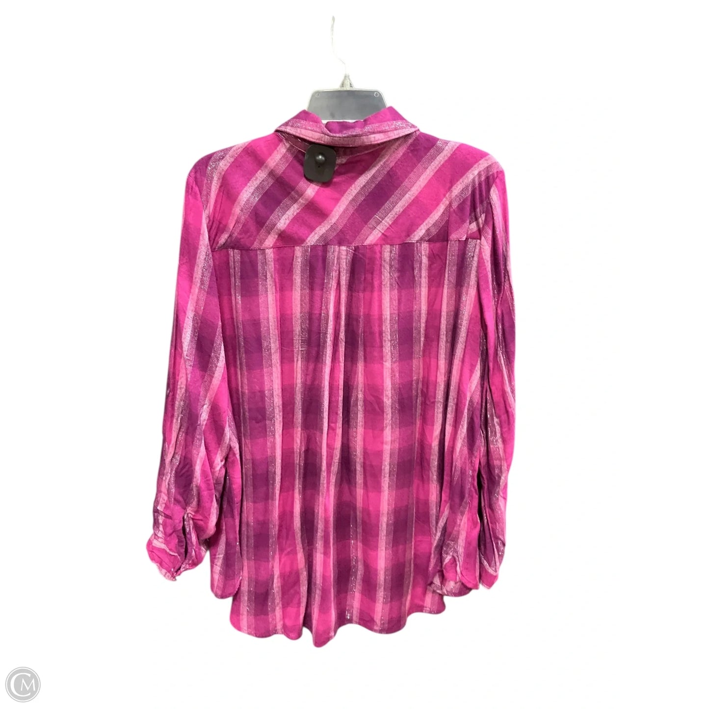 Blouse Long Sleeve By Lane Bryant In Striped Pattern, Size: 18