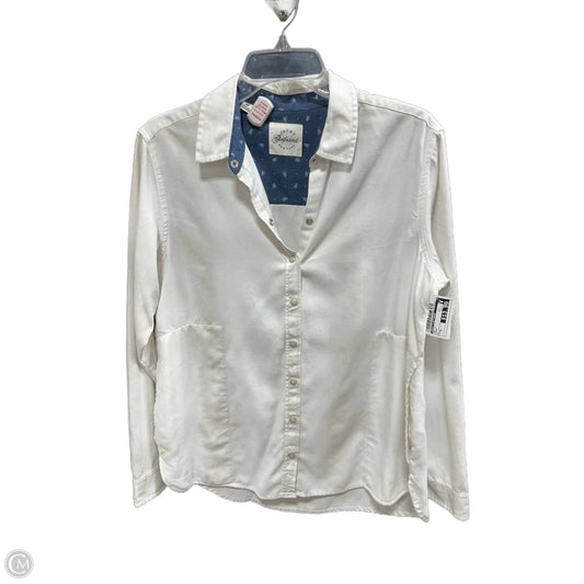 Top Long Sleeve By Jachs Girlfirend In Cream, Size: M