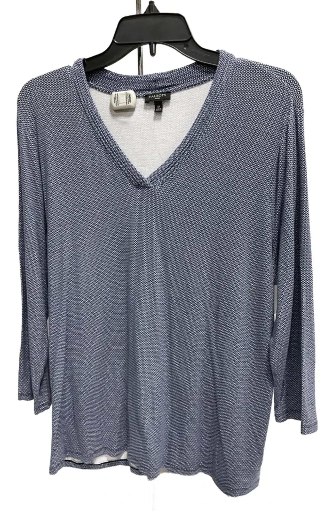 Top 3/4 Sleeve By Talbots In Navy, Size: 1x