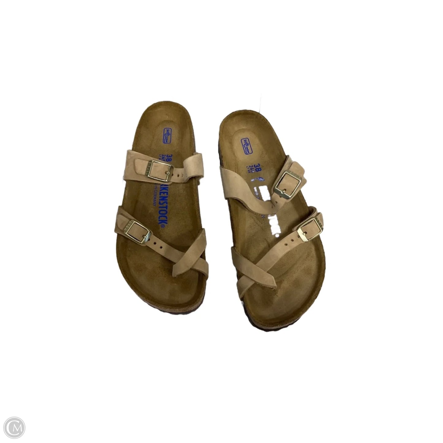 Sandals Flats By Birkenstock In Beige, Size: 7