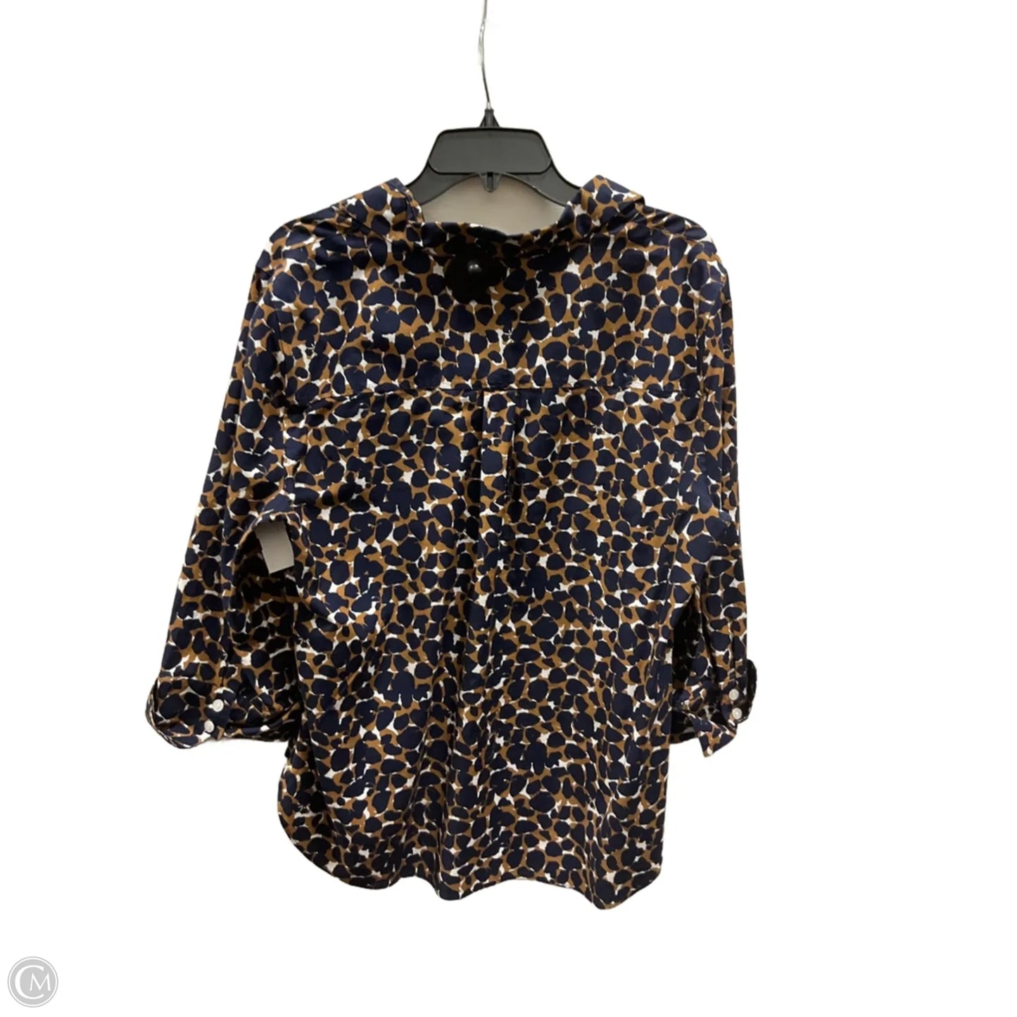 Blouse 3/4 Sleeve By Chicos In Navy, Size: 14