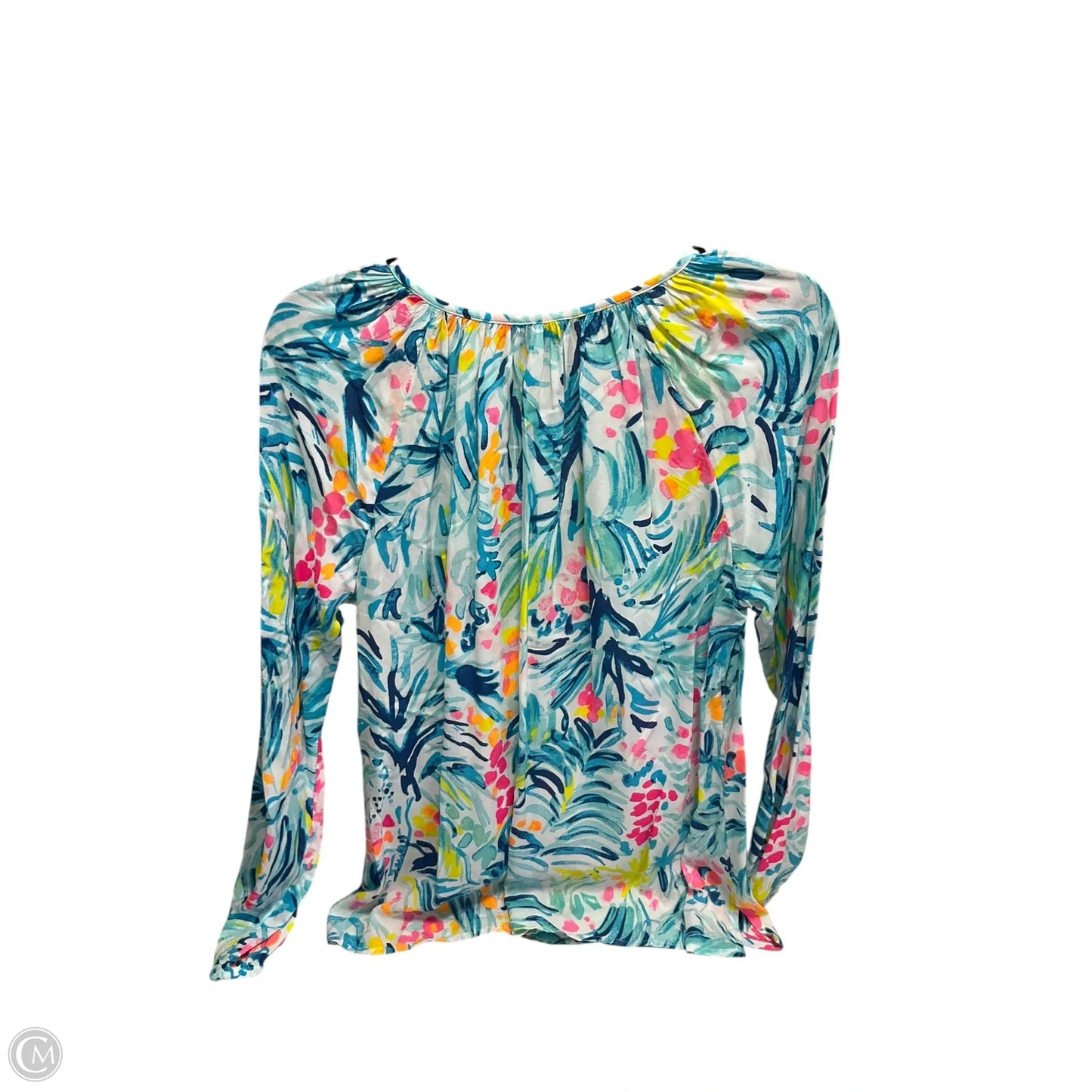 Top Long Sleeve Designer By Lilly Pulitzer In Geometric Pattern, Size: M