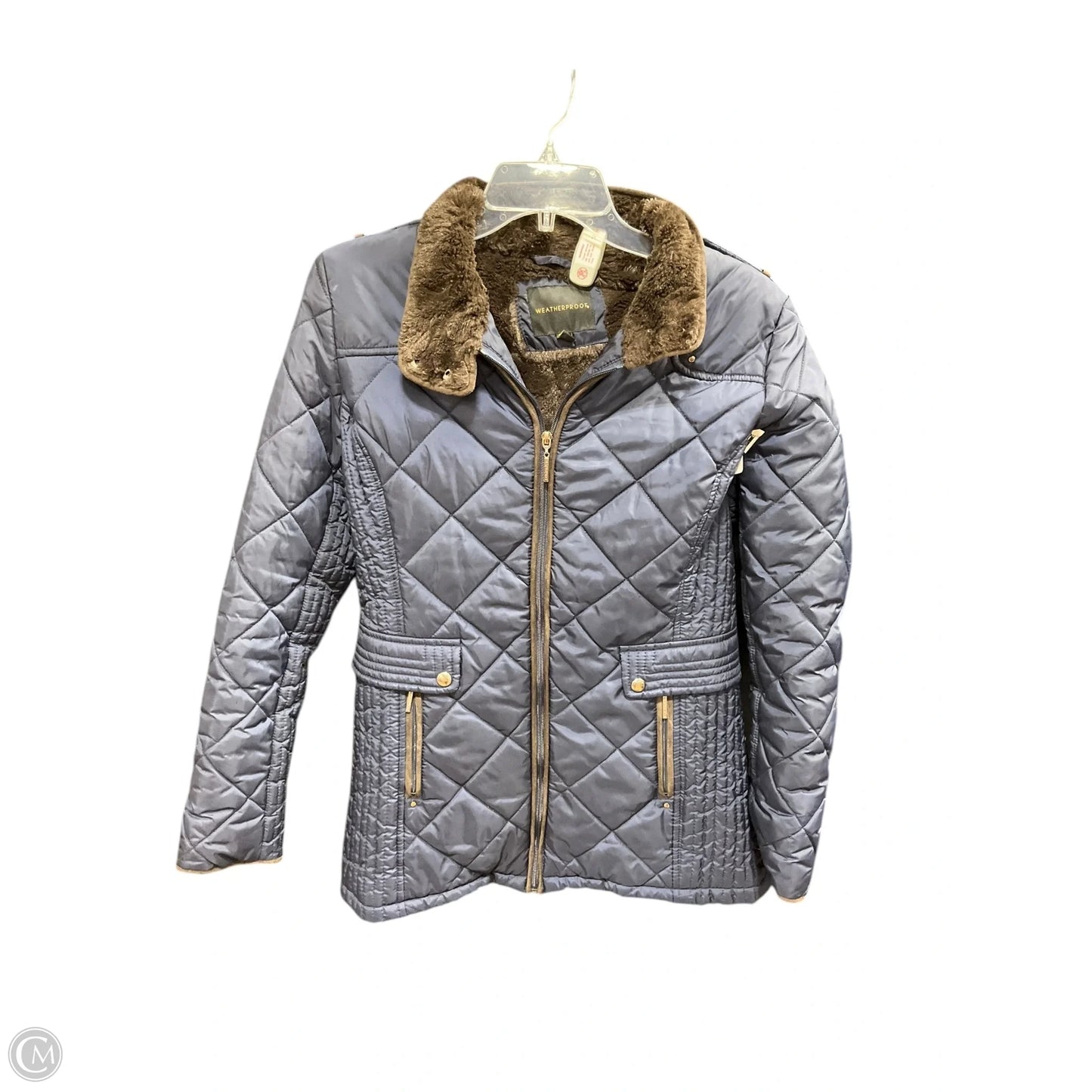 Coat Puffer & Quilted By Weatherproof In Blue, Size: S
