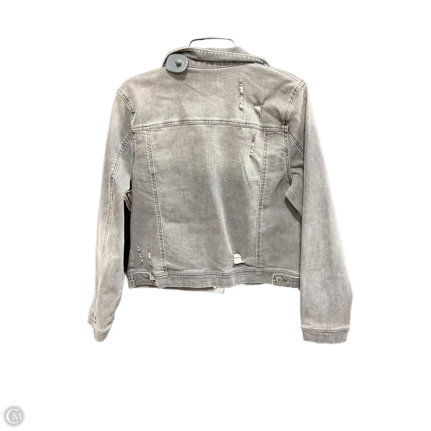 Jacket Denim By Risen In Grey Denim, Size: L