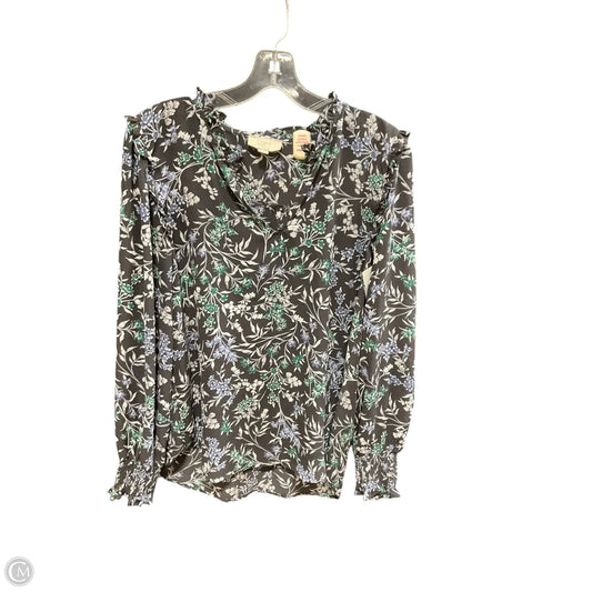 Top Long Sleeve By Loft In Floral Print, Size: S