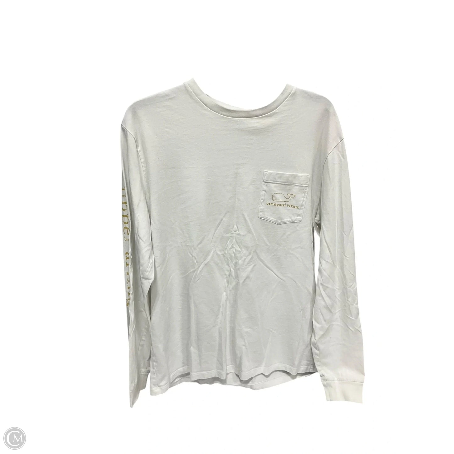 Top Long Sleeve By Vineyard Vines In White, Size: M